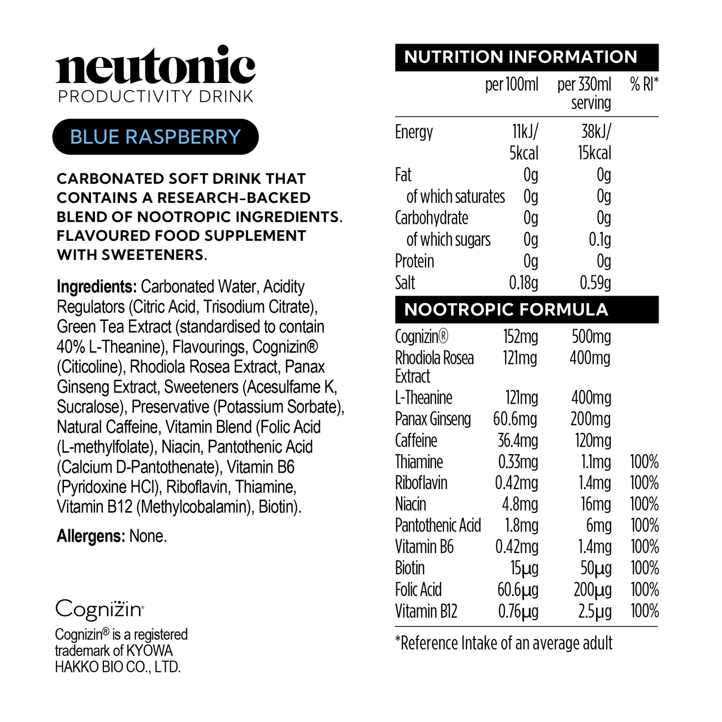 Productivity Drink - 12 Cans