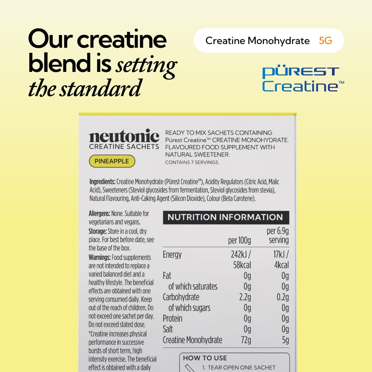 Creatine Sachets - Pineapple (7 Pack)