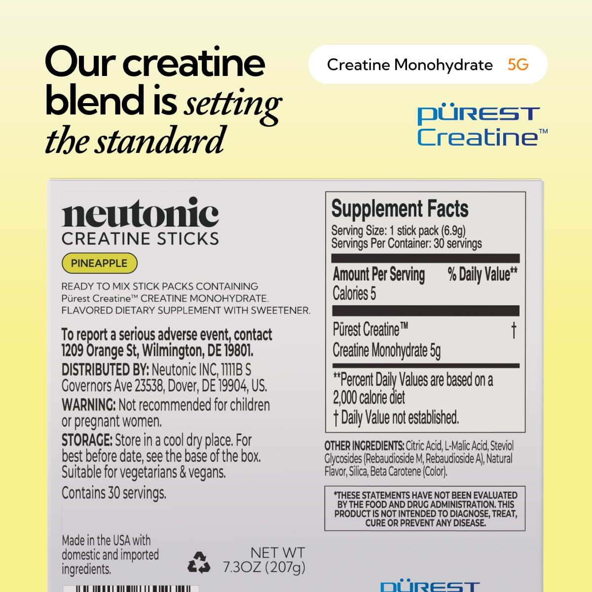 Creatine Sticks - Pineapple (7 pack)