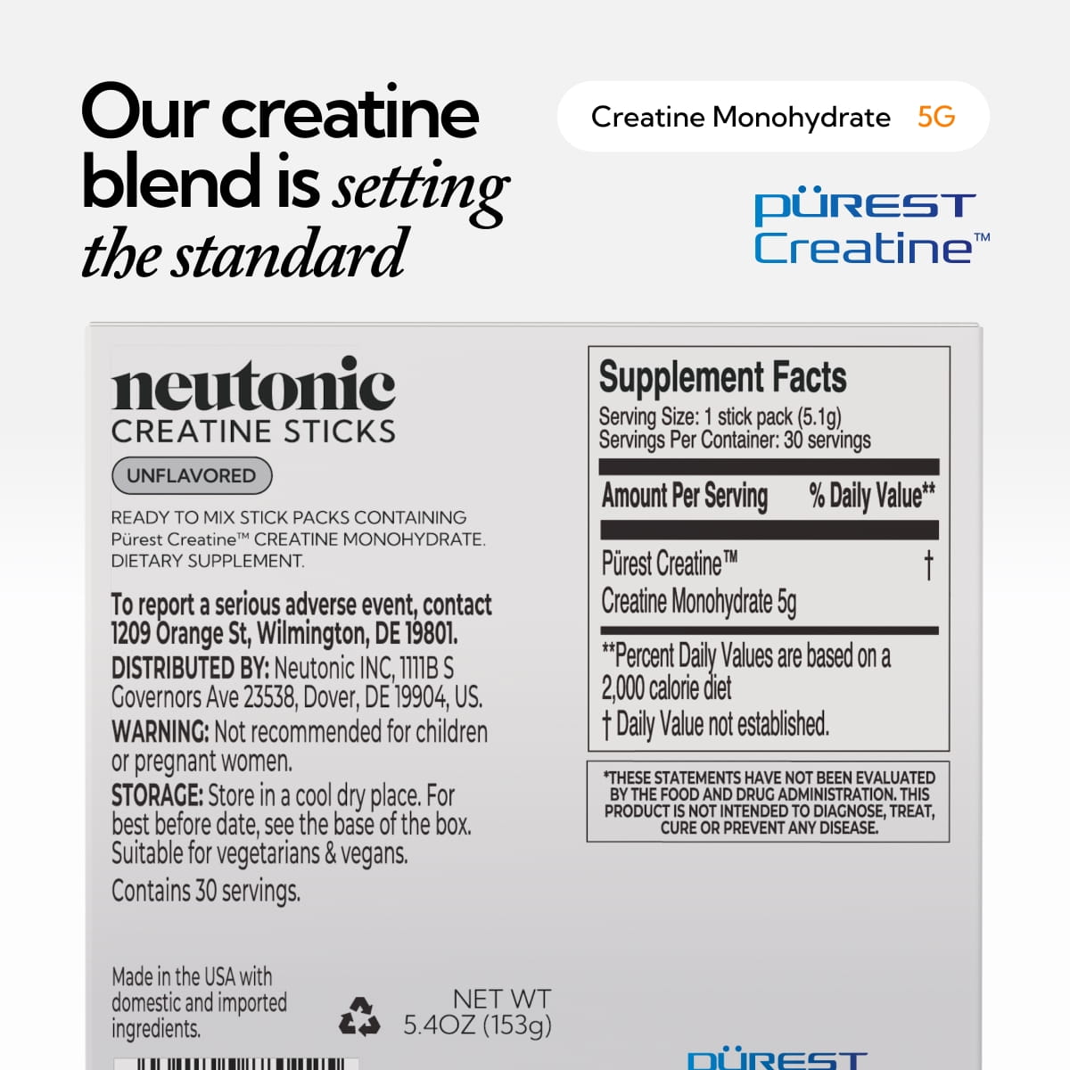 Creatine Sticks - Unflavored