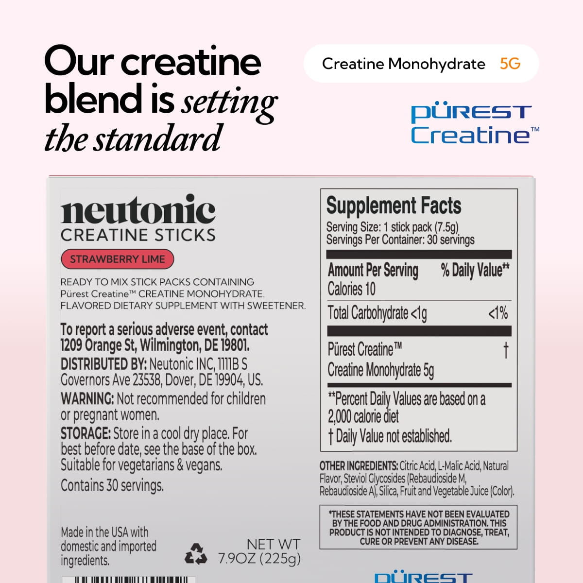 Creatine Sticks - Strawberry Lime
