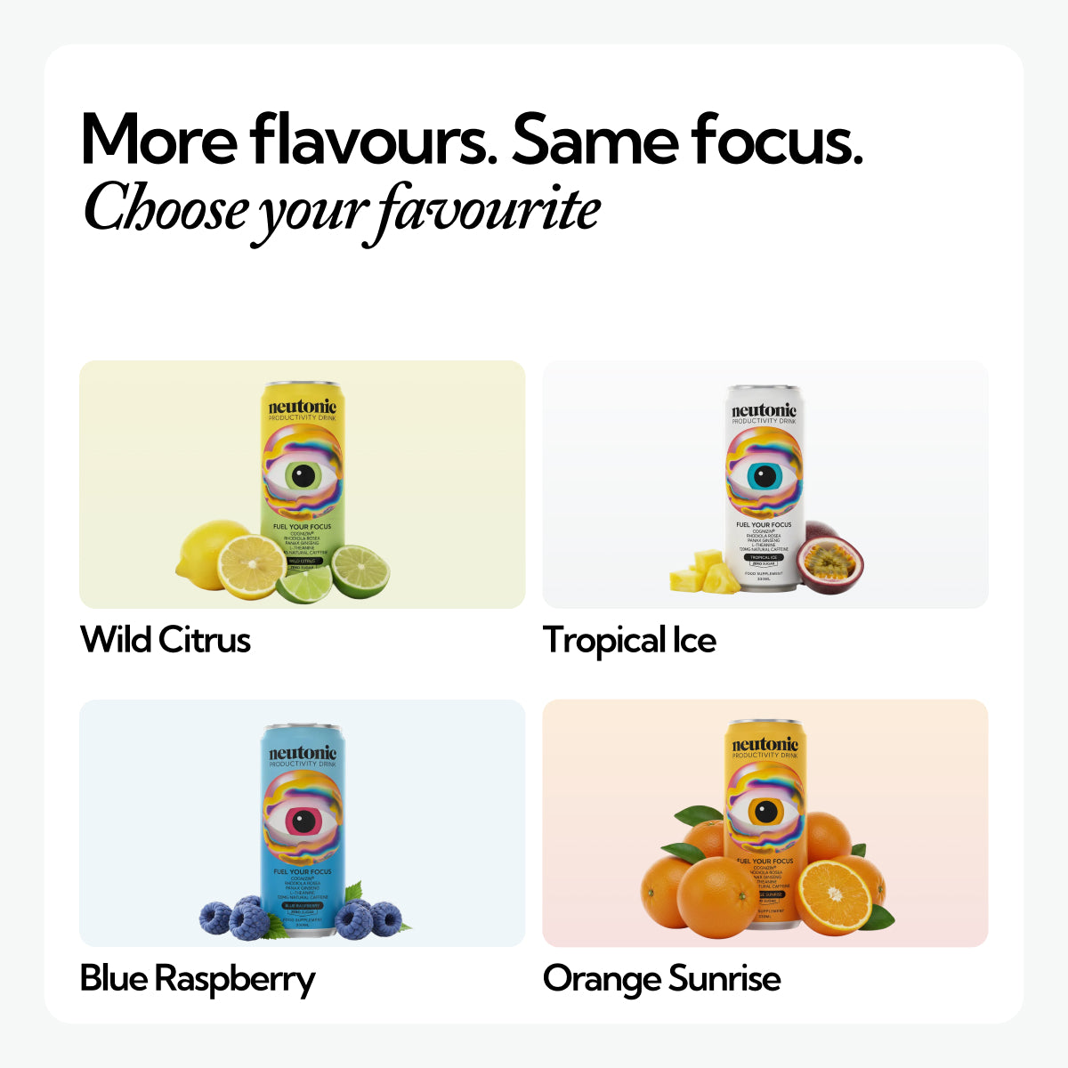 More flavours available for Productivity Drink - Strawberry Lemonade.