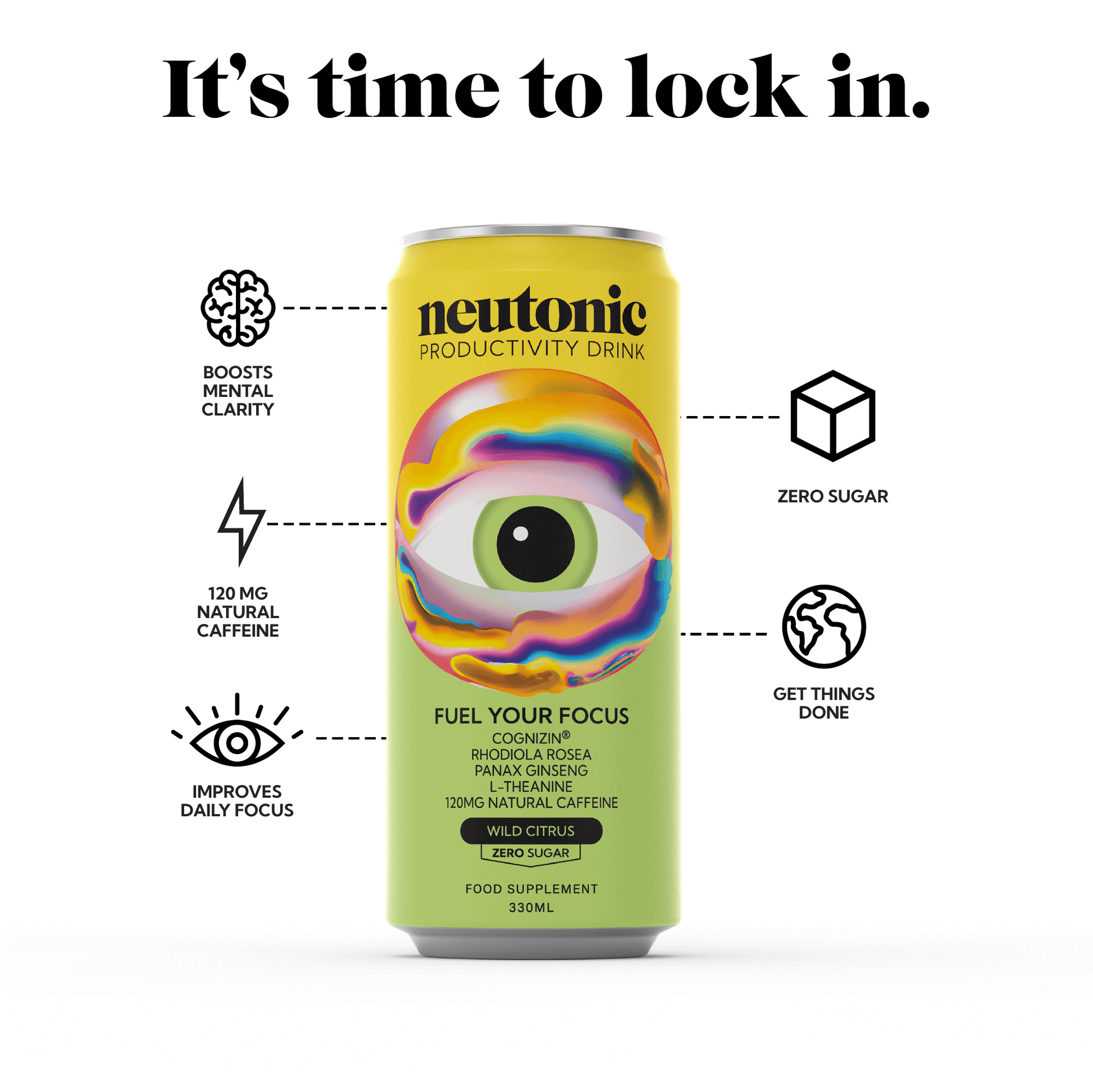 Neutonic Productivity Drink - Wild Citrus can