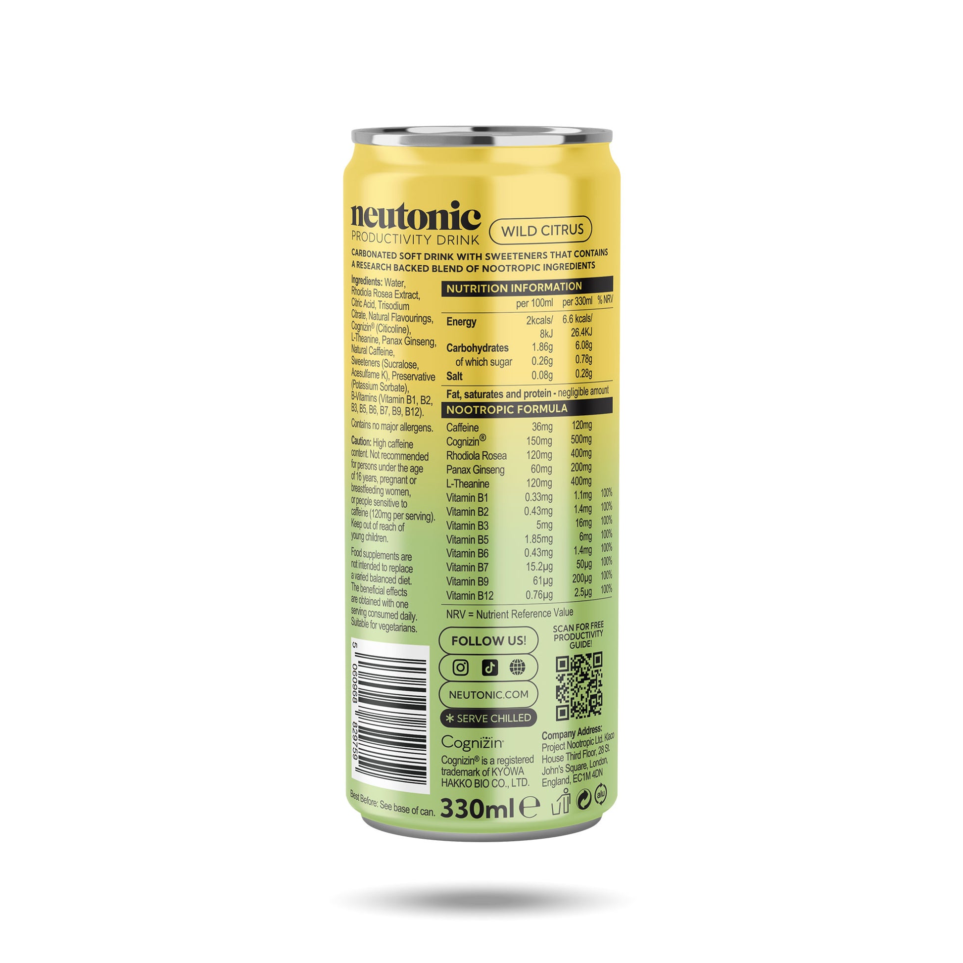 Neutonic wild citrus product image back