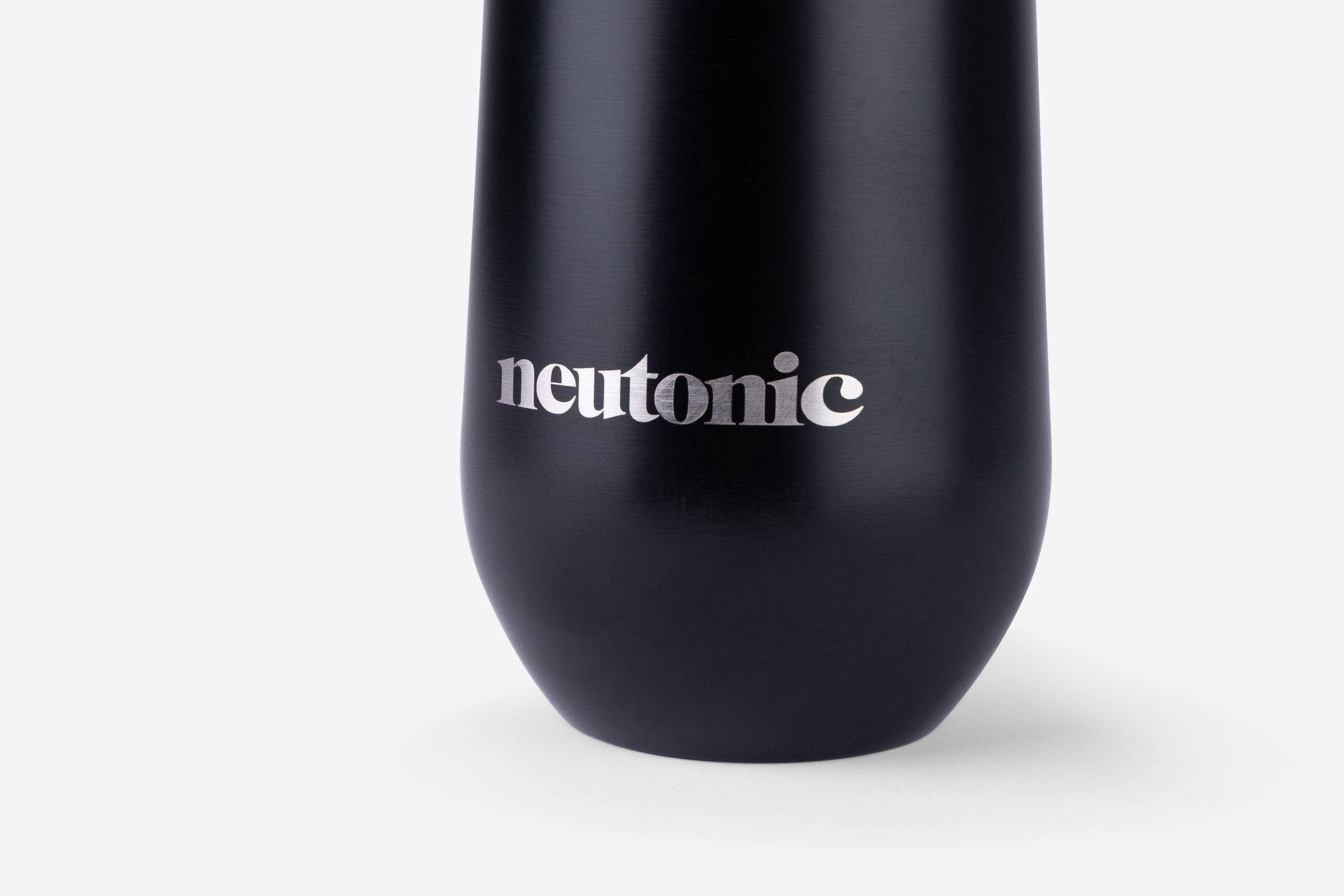 Matte black tumbler with white Neutonic logo emphasizing nootropics use. - Neutonic - Tumbler